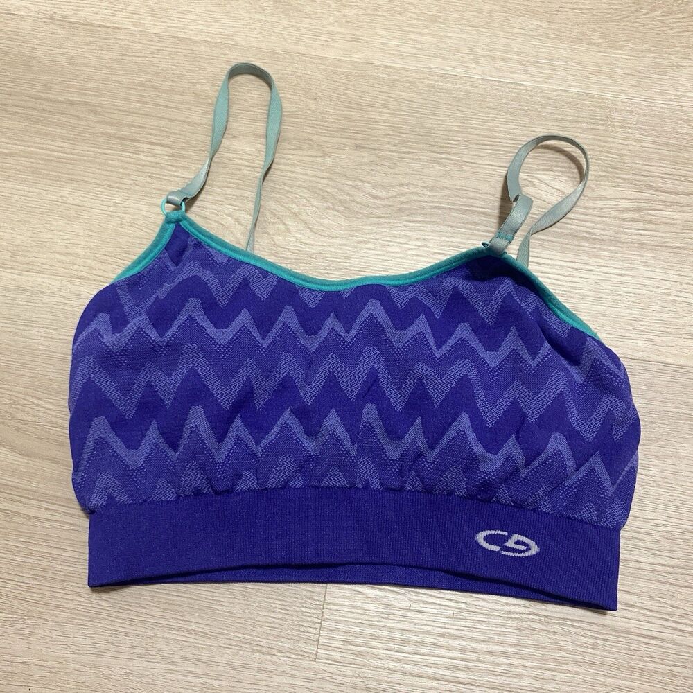 champion sports bra small size s purple chevron Seamless Wireless Stretchy 000